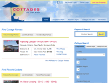 Tablet Screenshot of cottagesontheweb.com